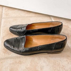 Cole Haan Vintage Black Italian Leather Flats, GUC, Size 7.5